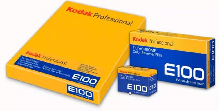Kodak Ektachrome E100 120 and 4×5 formats will be available worldwide in the next 10 days Kodak Ektachrome E100 120 and 4×5 formats will be available worldwide in the next 10 days